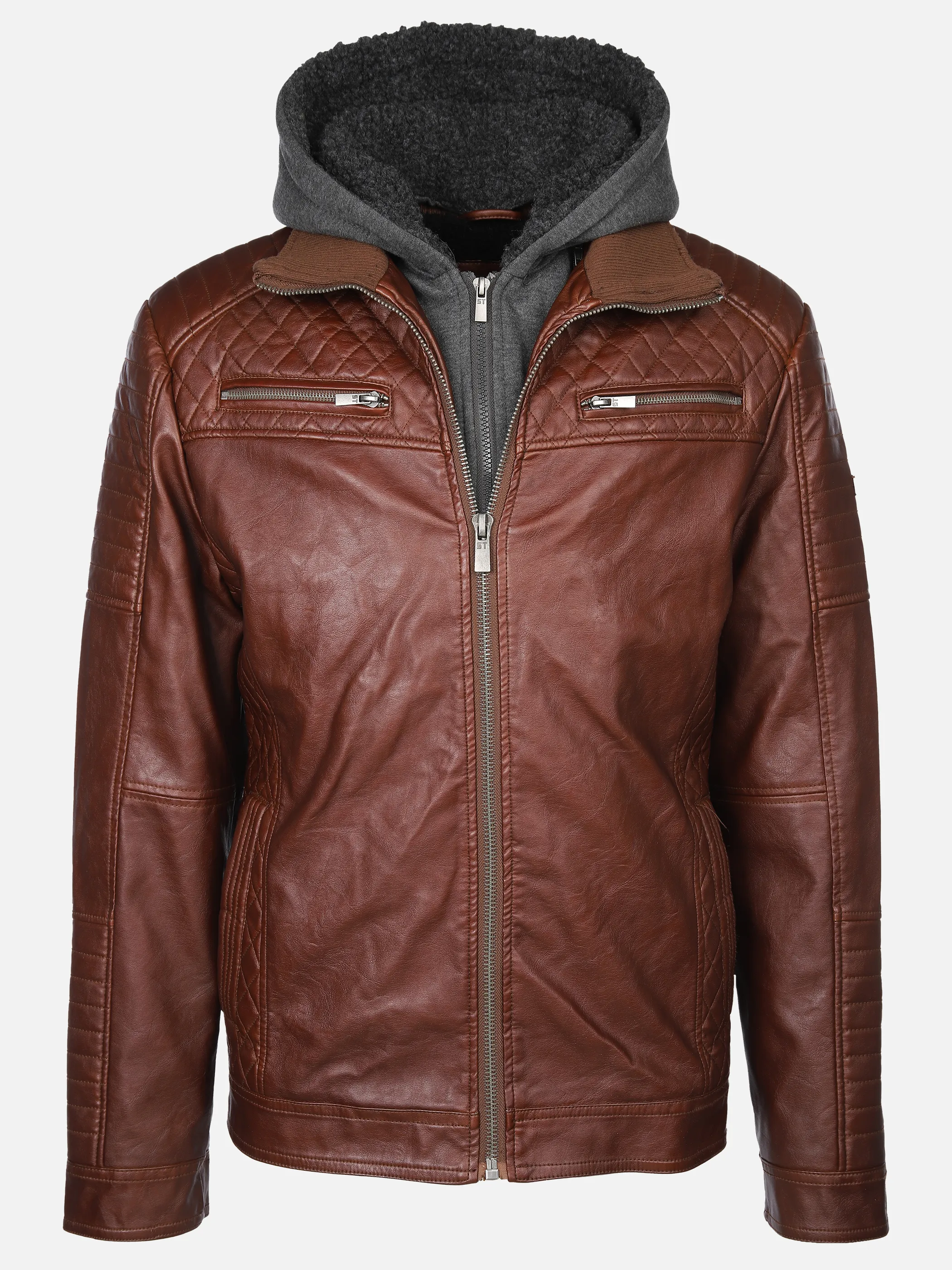 Herren Bikerjacke 2in1 mit Kapuze