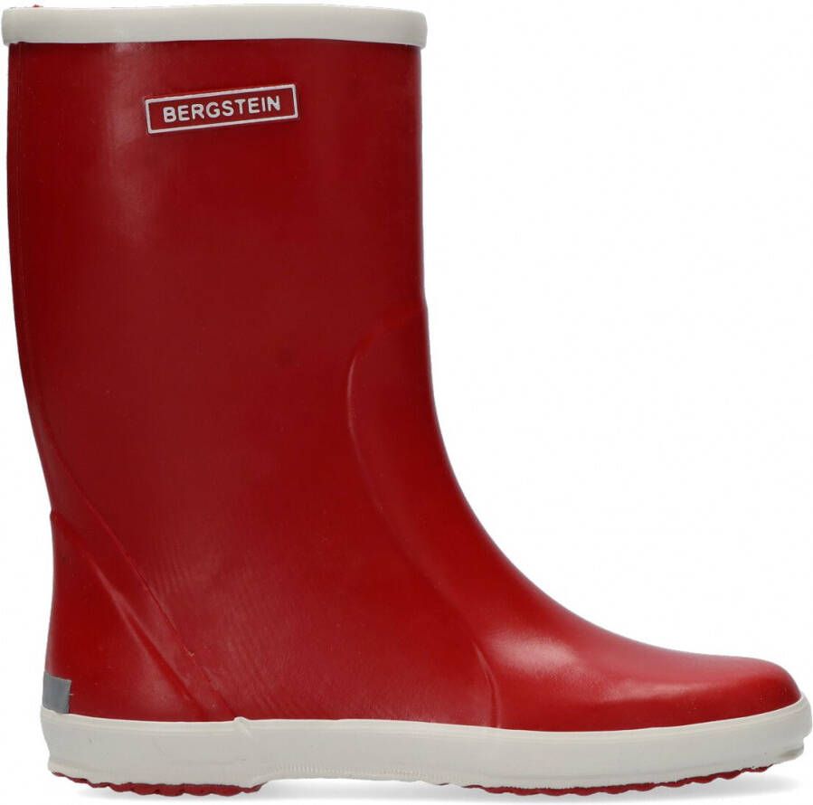 Bergstein regenlaarzen Rood wit Rubber Effen 30