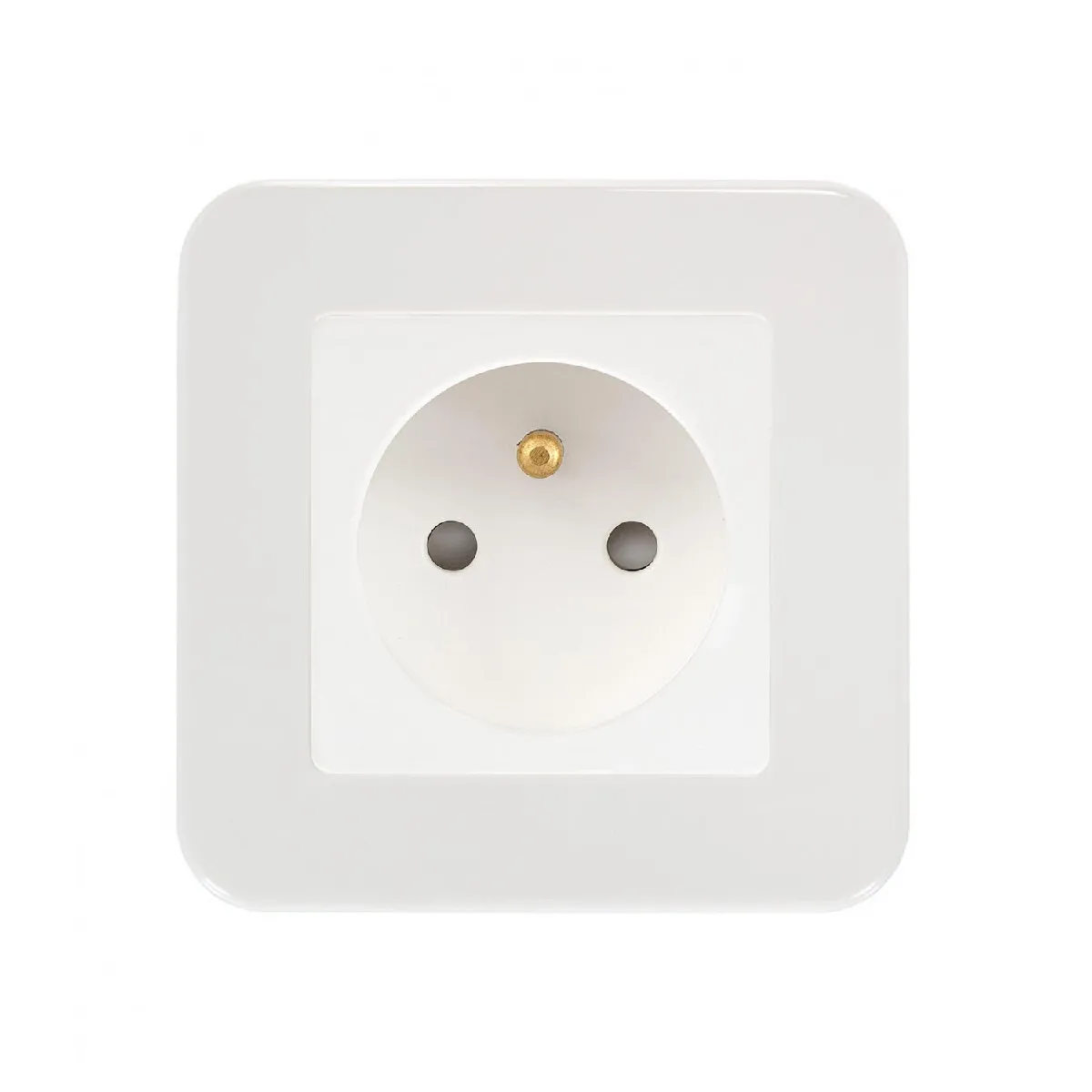 Ledkia Prise Type E Schuko Monoblock - Argent