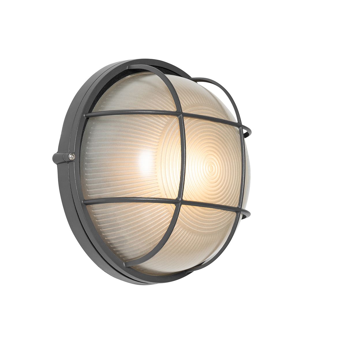 Industriële buitenwandlamp donkergrijs IP44 - Hanneke