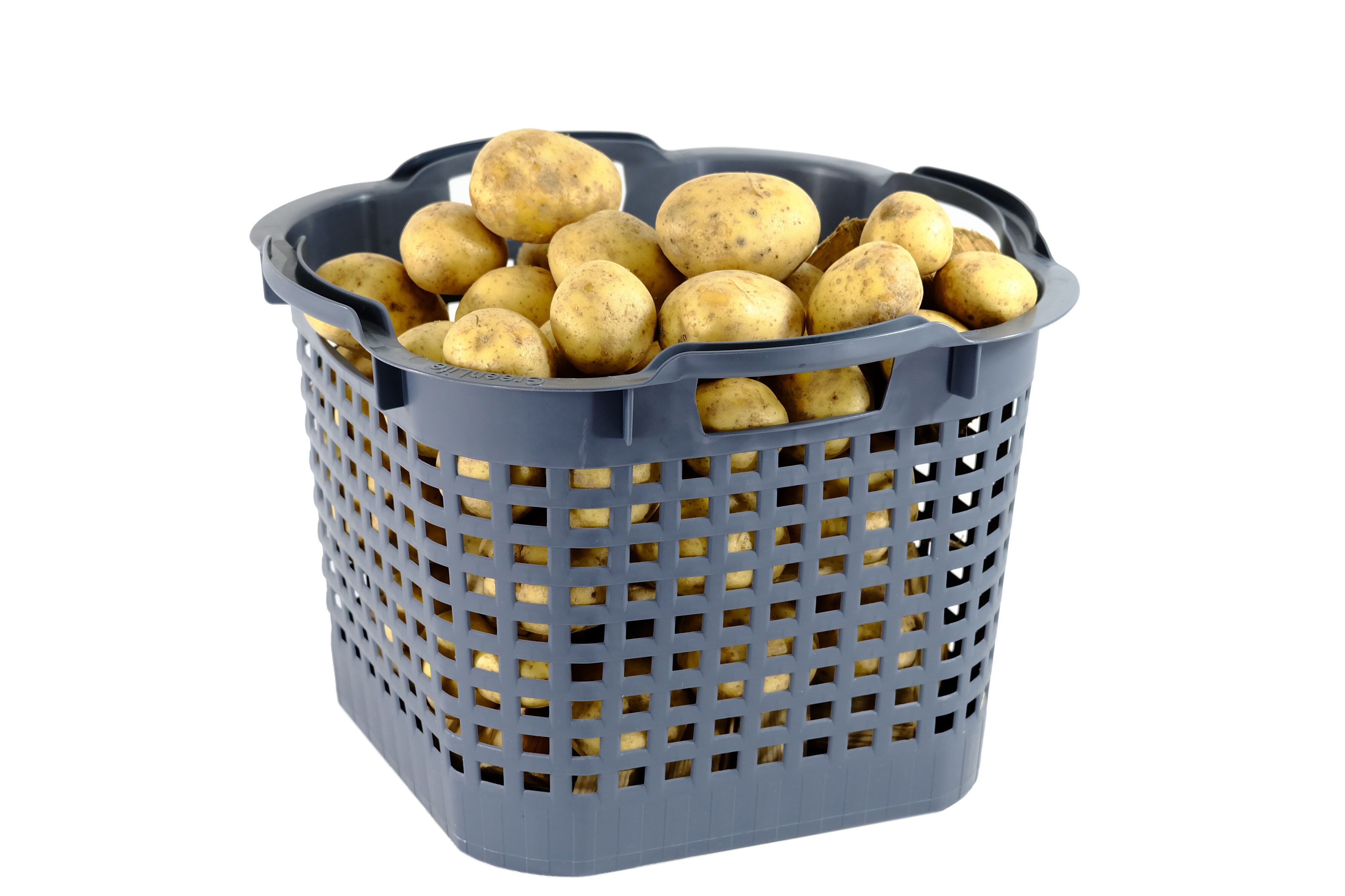 GreenLife Uni-Korb 25 kg, 3 Stück, drehstapelbar, grau