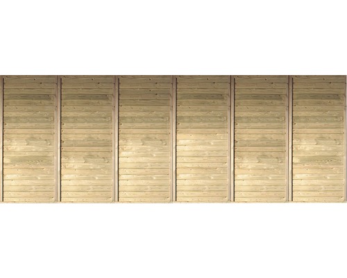 Karibu achterwand voor dubbele carport, 540 x 200 cm, drukgeïmpregneerd