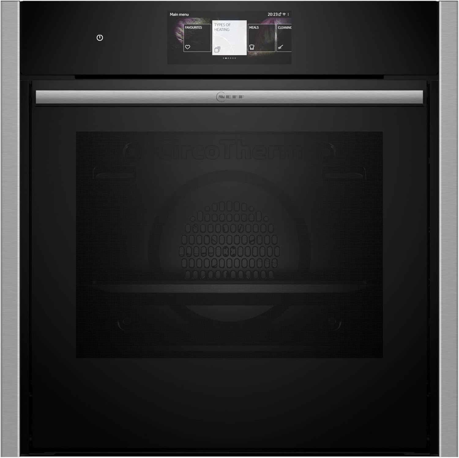 NEFF B64CT73N0, N 90, Einbau-Backofen, Integrierbarer Backofen 60 x 60cm, Made in Germany, Slide&Hide, Full Touch TFT-Display, Multipoint Bratenthermometer, Soft Open & Close, Schwarz