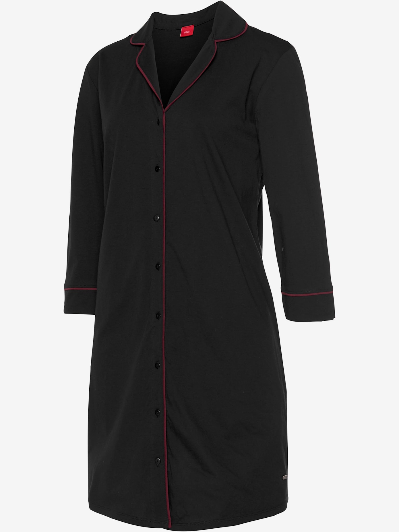 Chemise de nuit classique avec col à revers