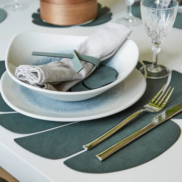 Lind DNA - Tischset Monstera L, Nupo pastell-grün