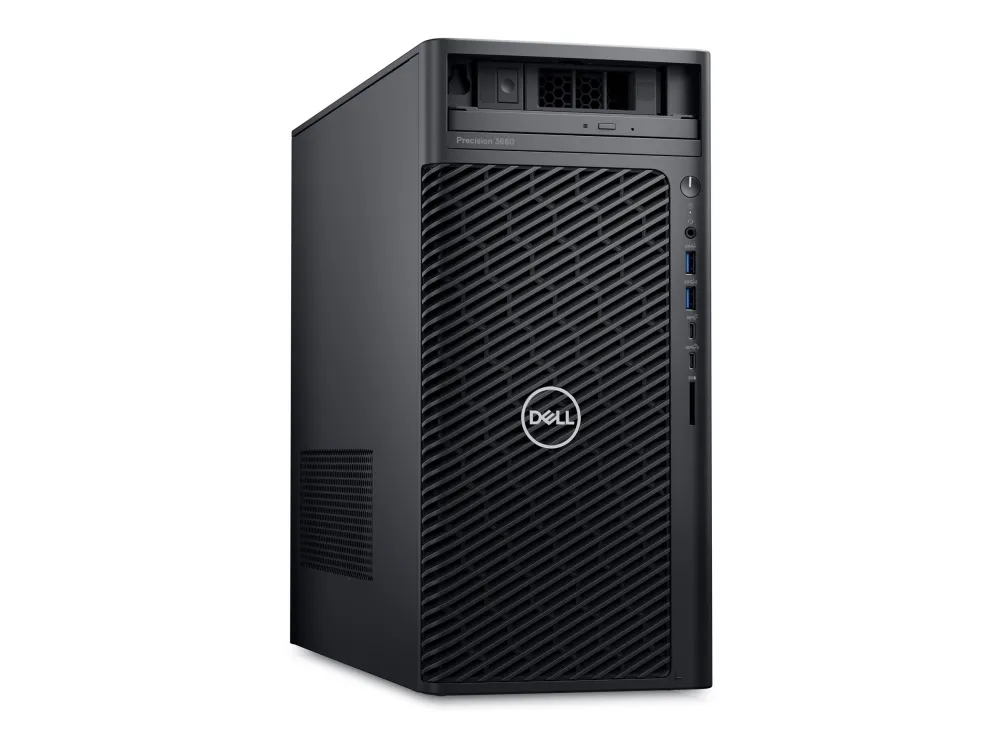 Dell Precision 3680 - Præstationstårn 1 x Core i7 i7-14700K / op til 5.6 GHz - vPro Enterprise - RAM 32 GB - SSD 1 TB - NVMe - UHD Graphics 770 - Gigabit Ethernet - Win 11 Pro - skærm: ingen - sort, sort (tastatur) - BTS - med 3 års Basic Onsite Serv