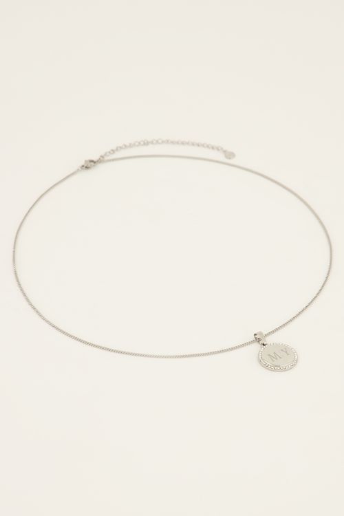 Atelier lange ketting met ronde strass bedel