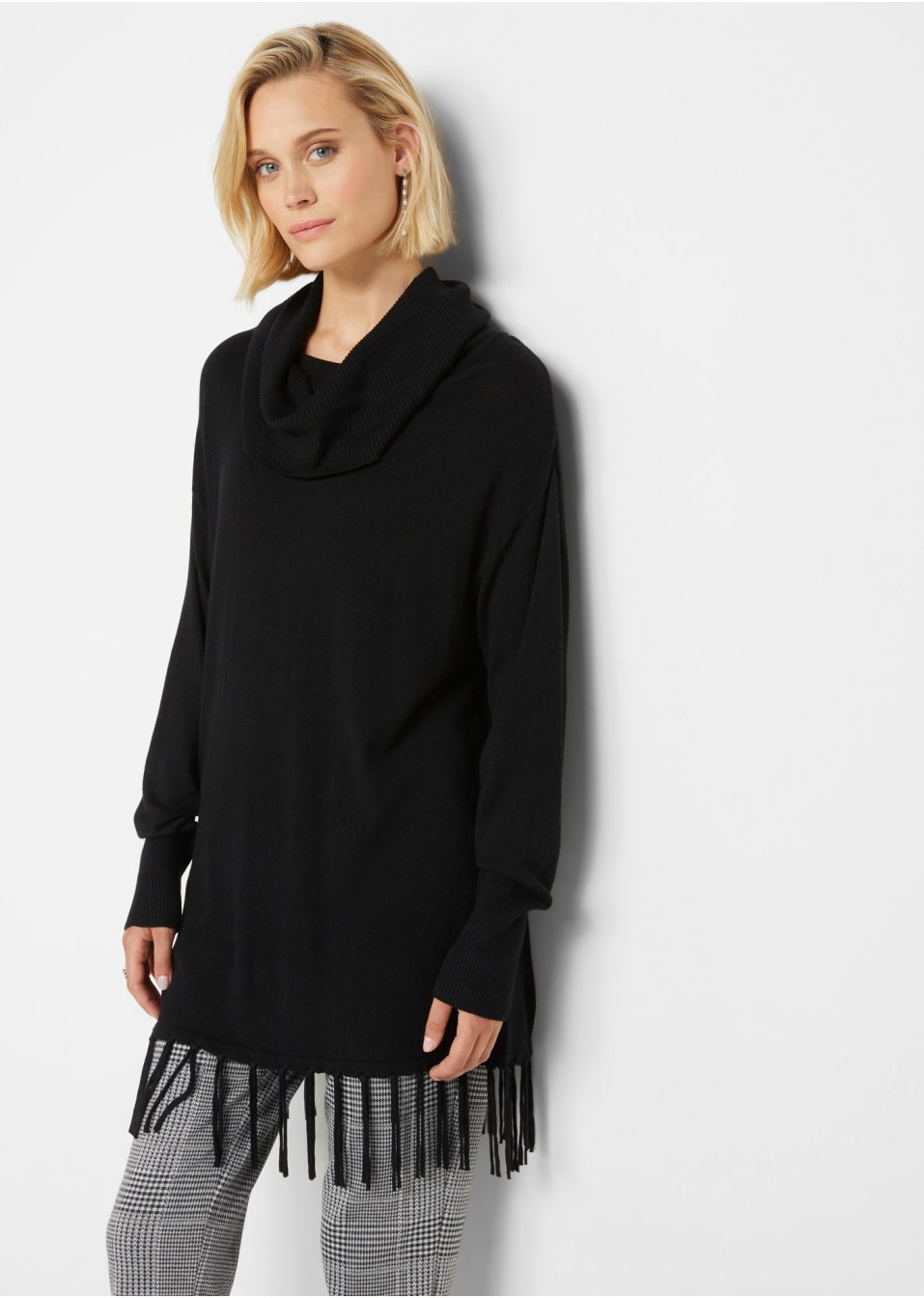 Pull long avec franges