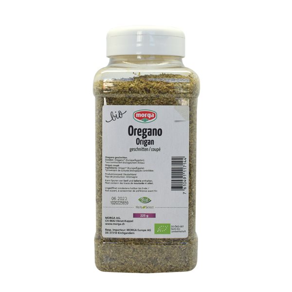 MORGA Gewürz Oregano<br>225 g, Dose, geschnitten Bio