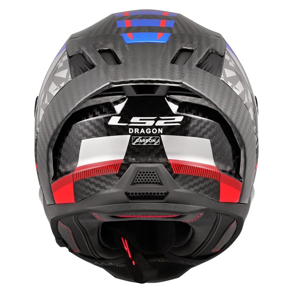 LS2 - Casque FF807 Dragon Trax Carbone / Bleu / Rouge / Brillant