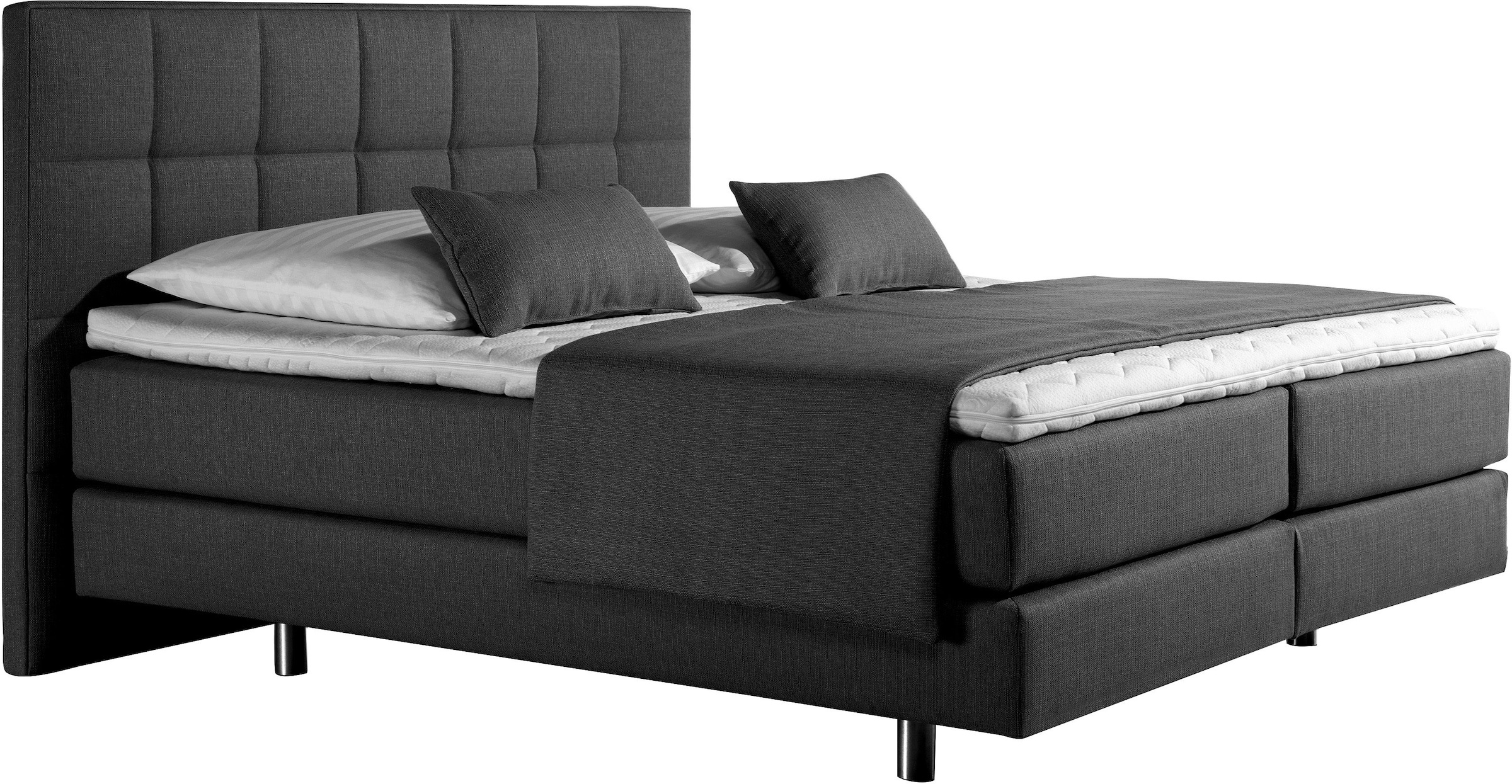 INOSIGN Boxspringbett »Neon« in 3 Matratzenarten, feine Steppung im Kopfteil, 2 Härtegrade