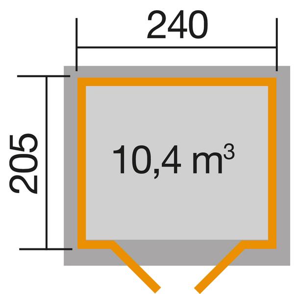 Weka Gartenhaus 122 Gr. 1, ca. B285/H249/T239