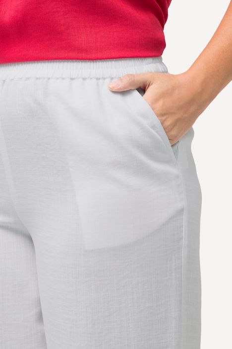 Culotte, wadenlang, weites Bein, Elastikbund