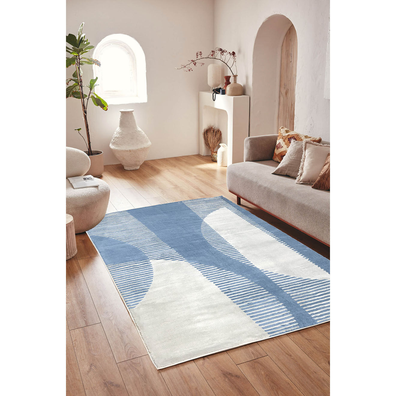 Nazar Rugs Tapis Nely 791 bleu - 160x230 cm