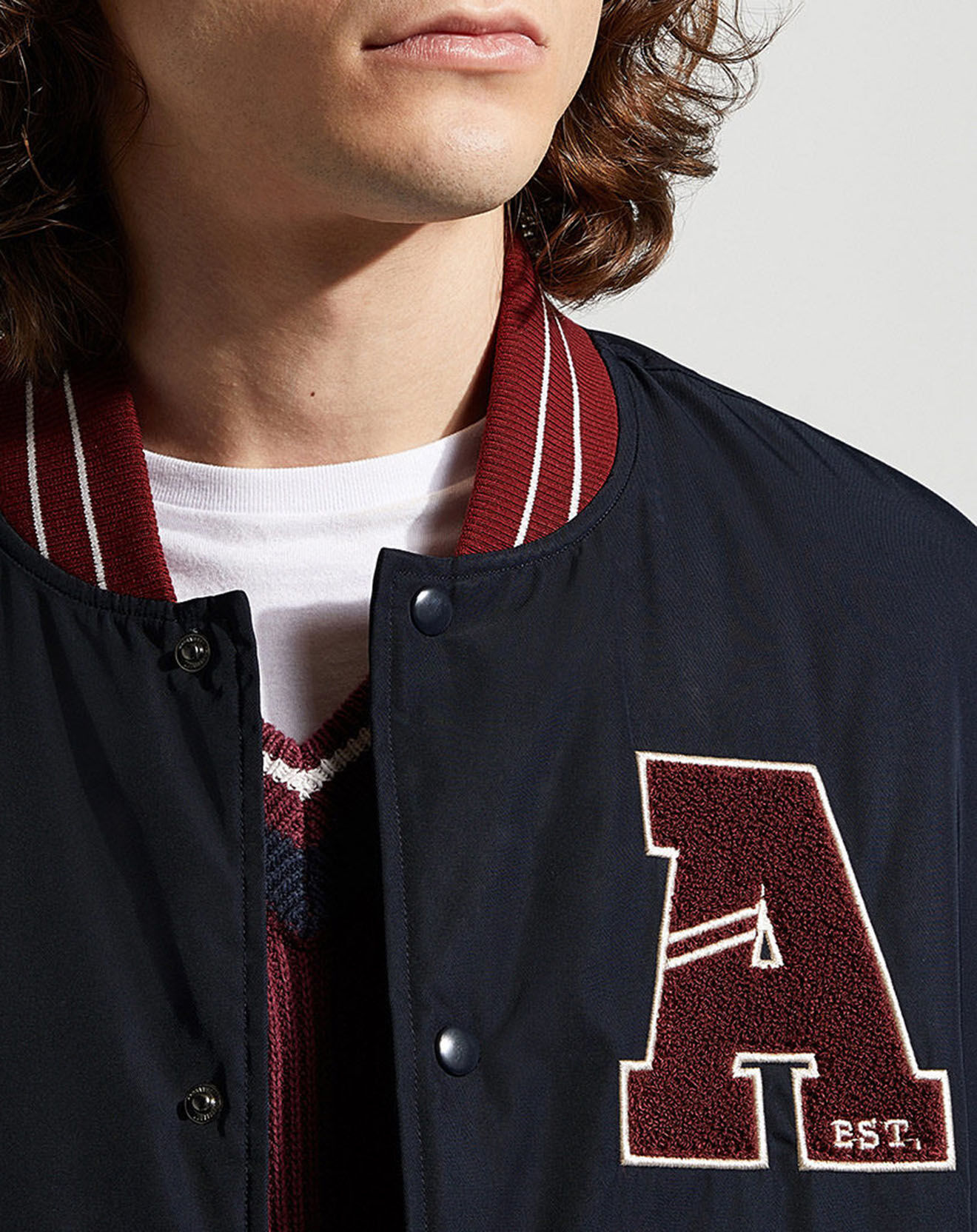 Galeries Lafayette Teddy varsity paddy bleu marine