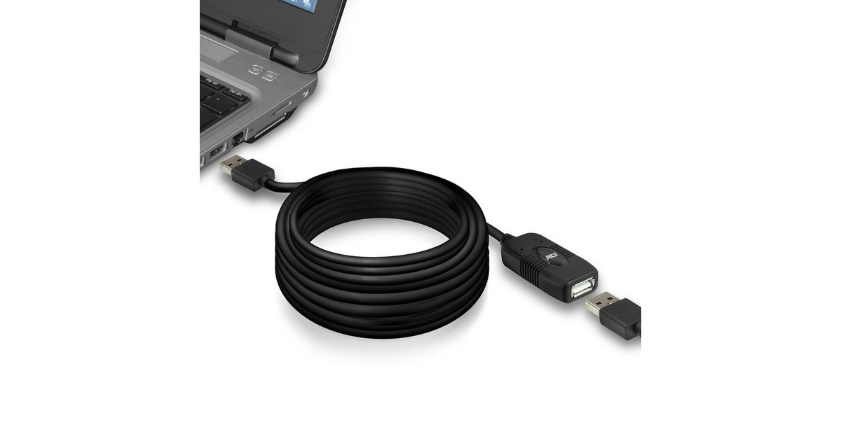 ACT ConnectivityUSB 2.0 Signaalversterker, 10 meter kabel  (Zwart)