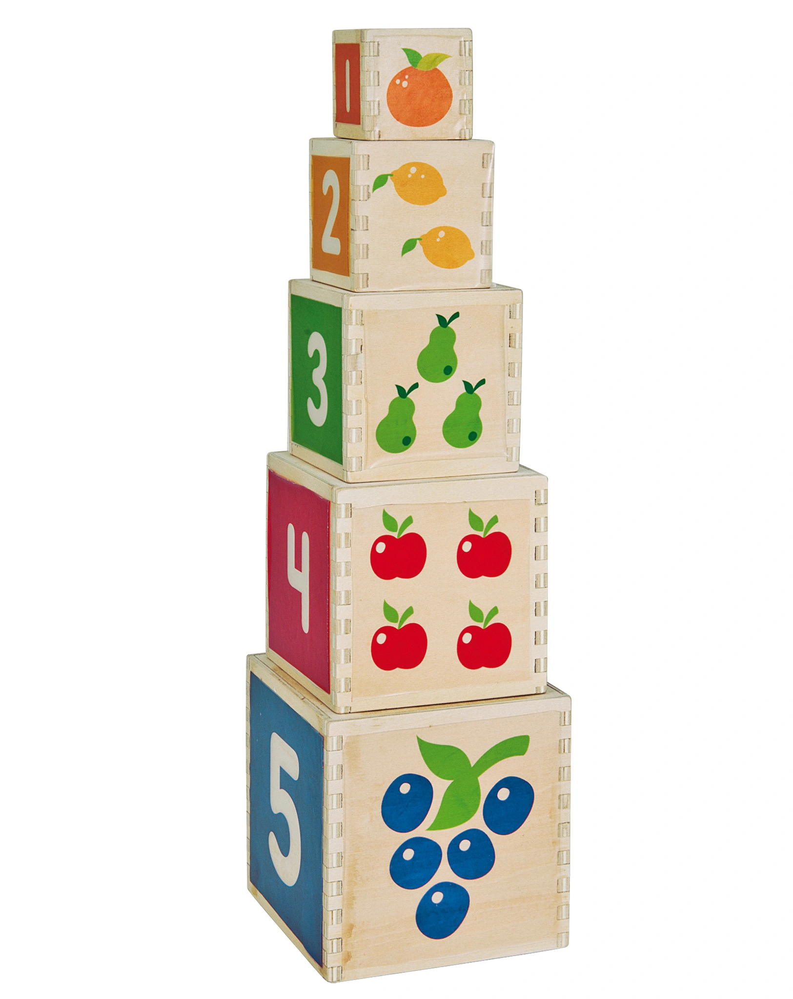 Steckturm FRÜCHTCHEN 10-teilig in bunt