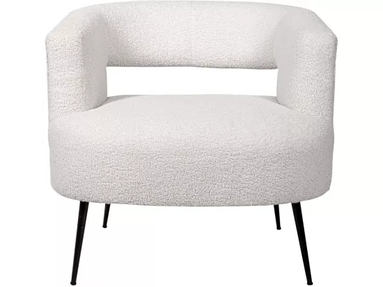 Fauteuil en tissu bouclette 