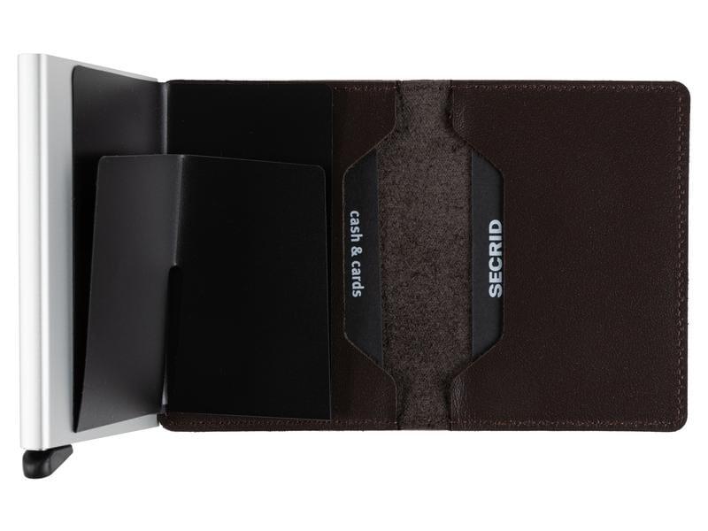 SECRID Portemonnaie Slimwallet Original Dark Brown Noten- und Karten-Portemonnaie mit RFID-Schutz