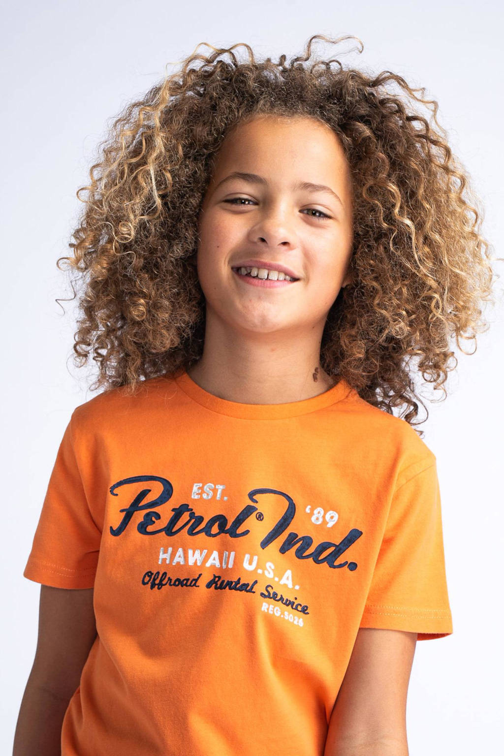 Petrol Industries T-shirt met logo oranje