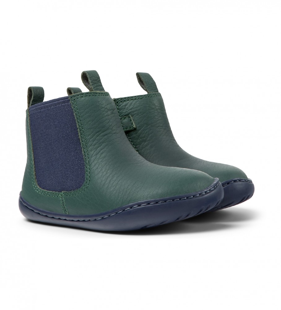 Botas de tornozelo Camper Peu Cami em couro verde