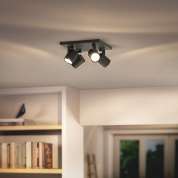 Philips opbouwspot MyLiving Runner zwart 4x GU10