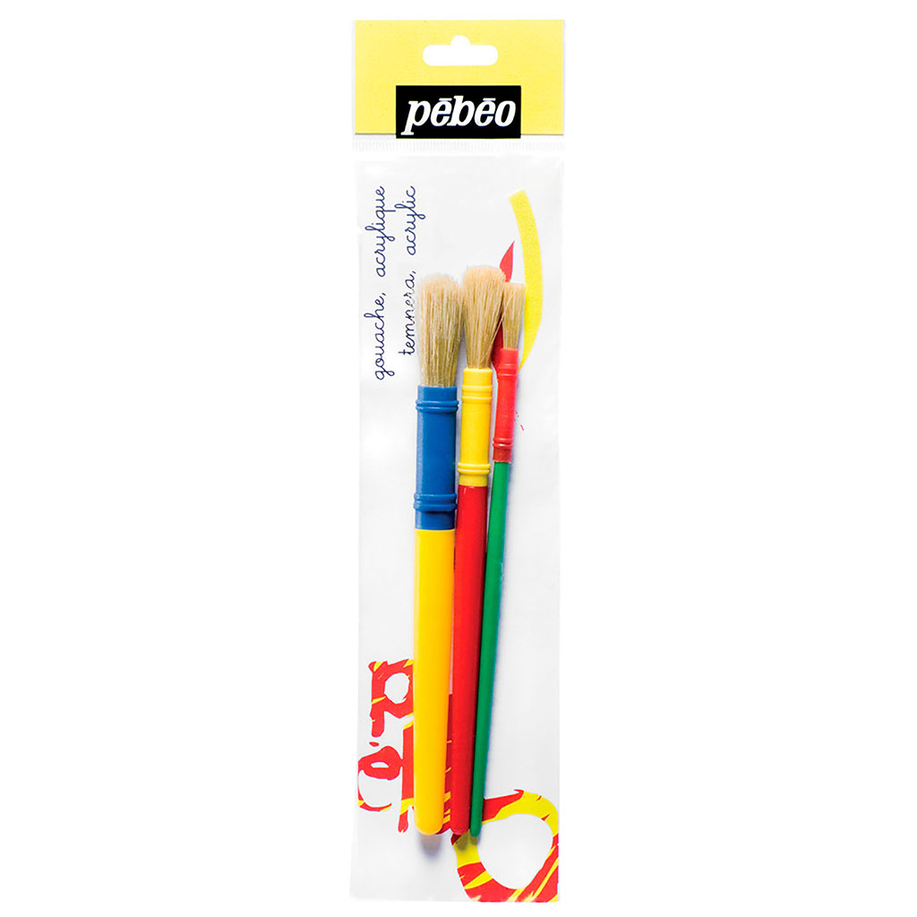 Lot de 3 pinceaux PM/MM/GM pour enfant