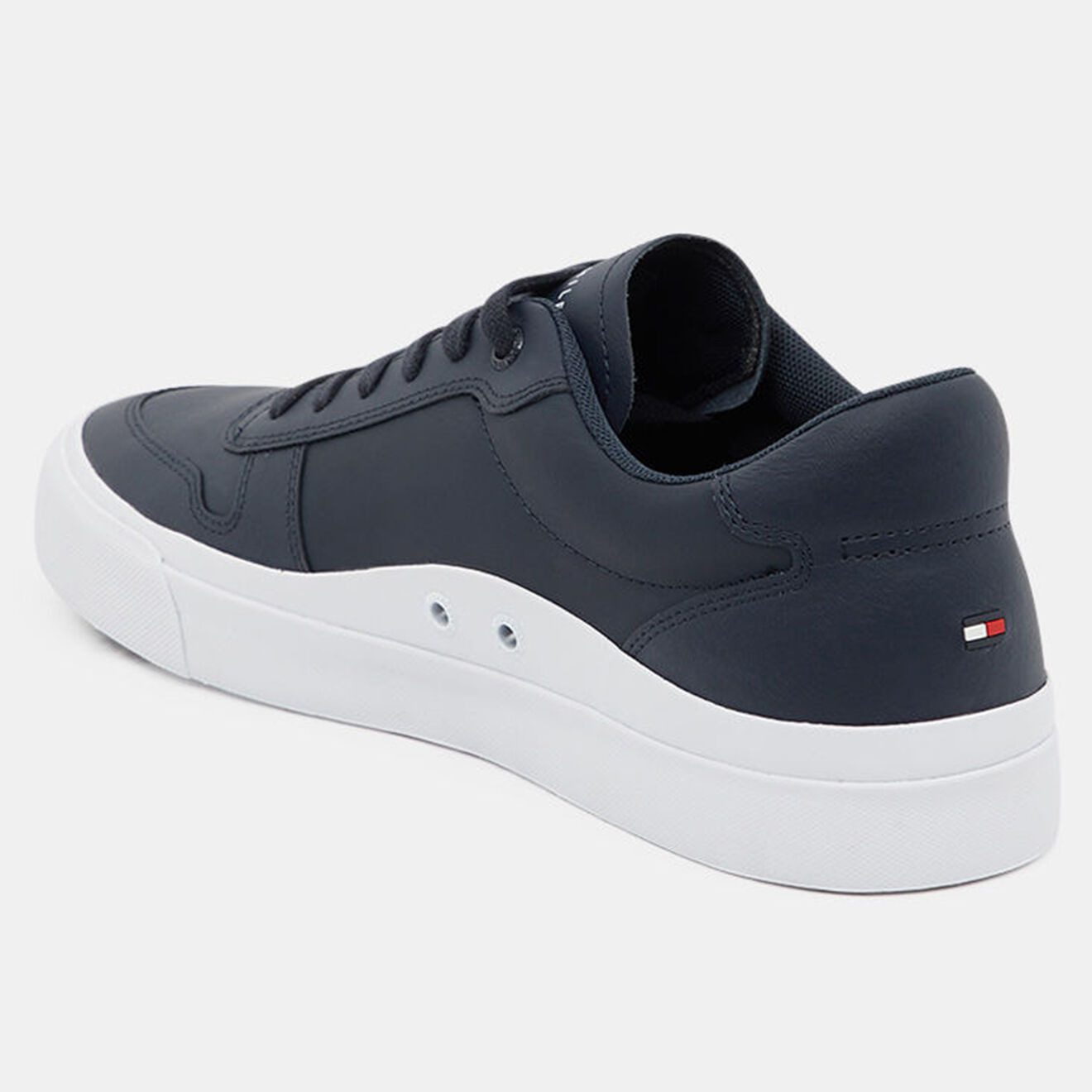 Tommy Hilfiger Baskets en Cuir Rayures bleu marine