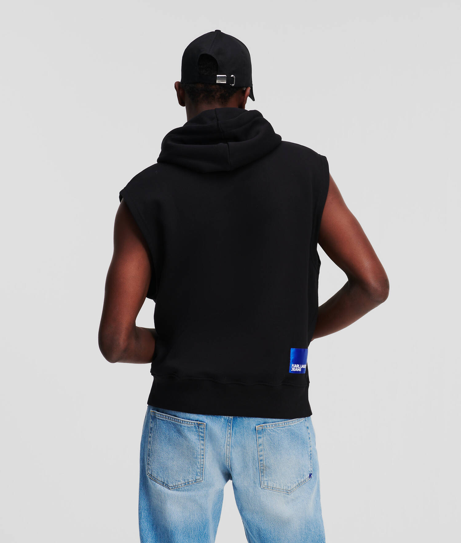 SWEAT À CAPUCHE SANS MANCHES KLJ MONOGRAM