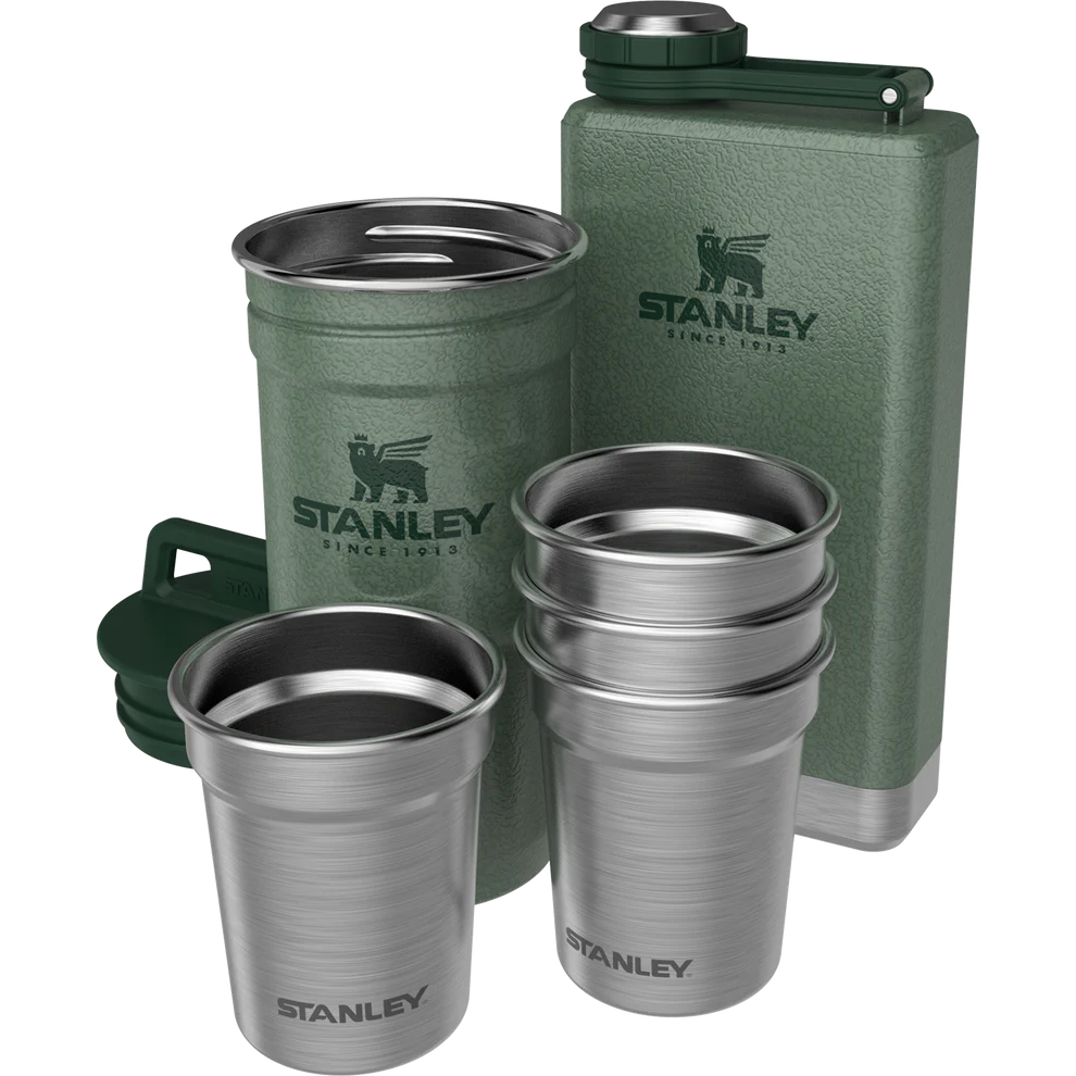 Adventure Pre-Party Shot Glass + Flask Set