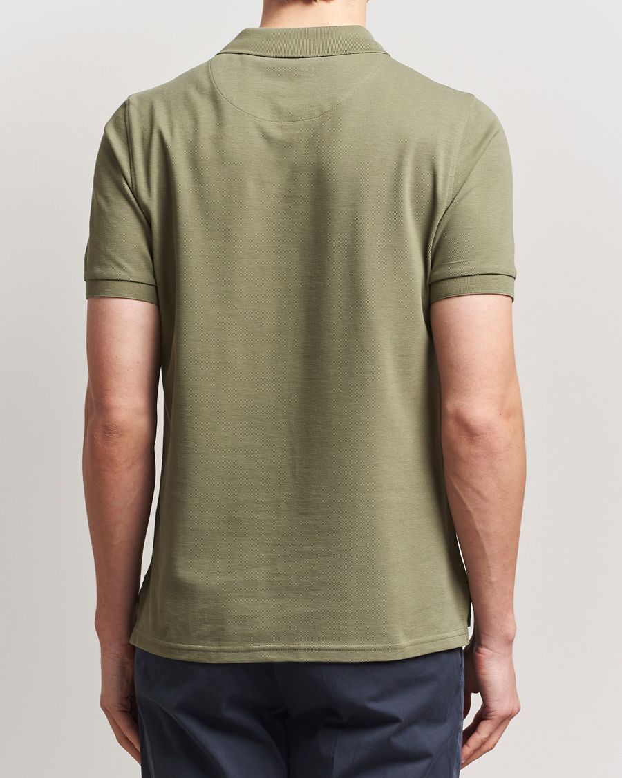 Stenströms Organic Cotton Piquet Polo Shirt Olive