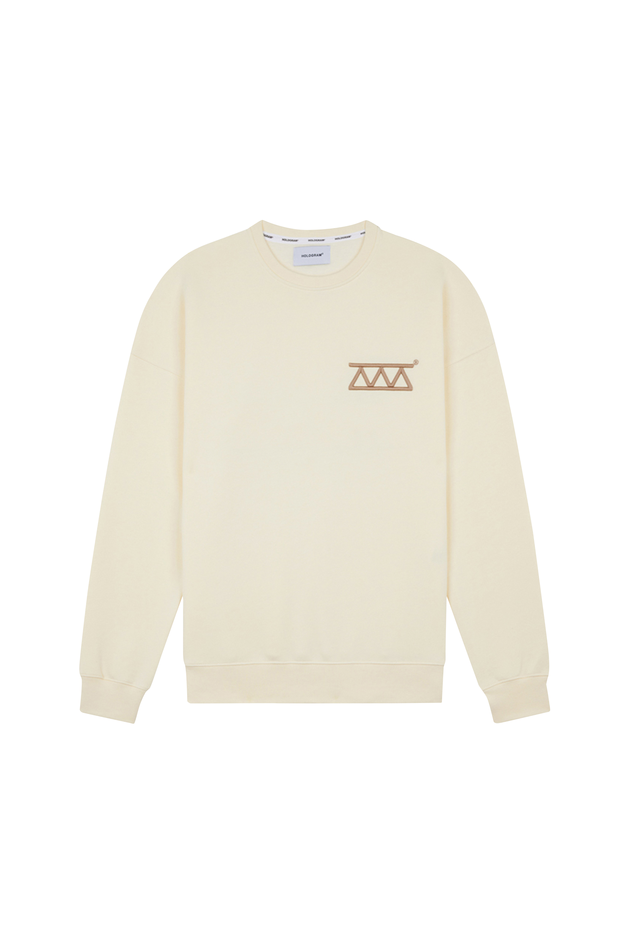 Hologram Sweatshirt CREWNECK RELIEF B Beige