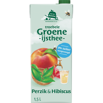 Van de Boom troebele Groene IJsthee Perzik & Hibiscus 1,5L