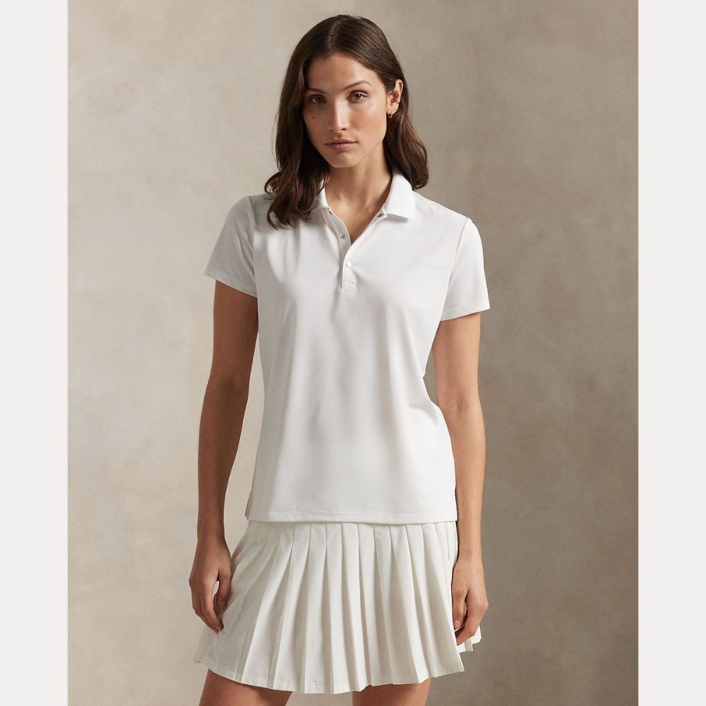 Tailored Fit Pique Dame Hvit
