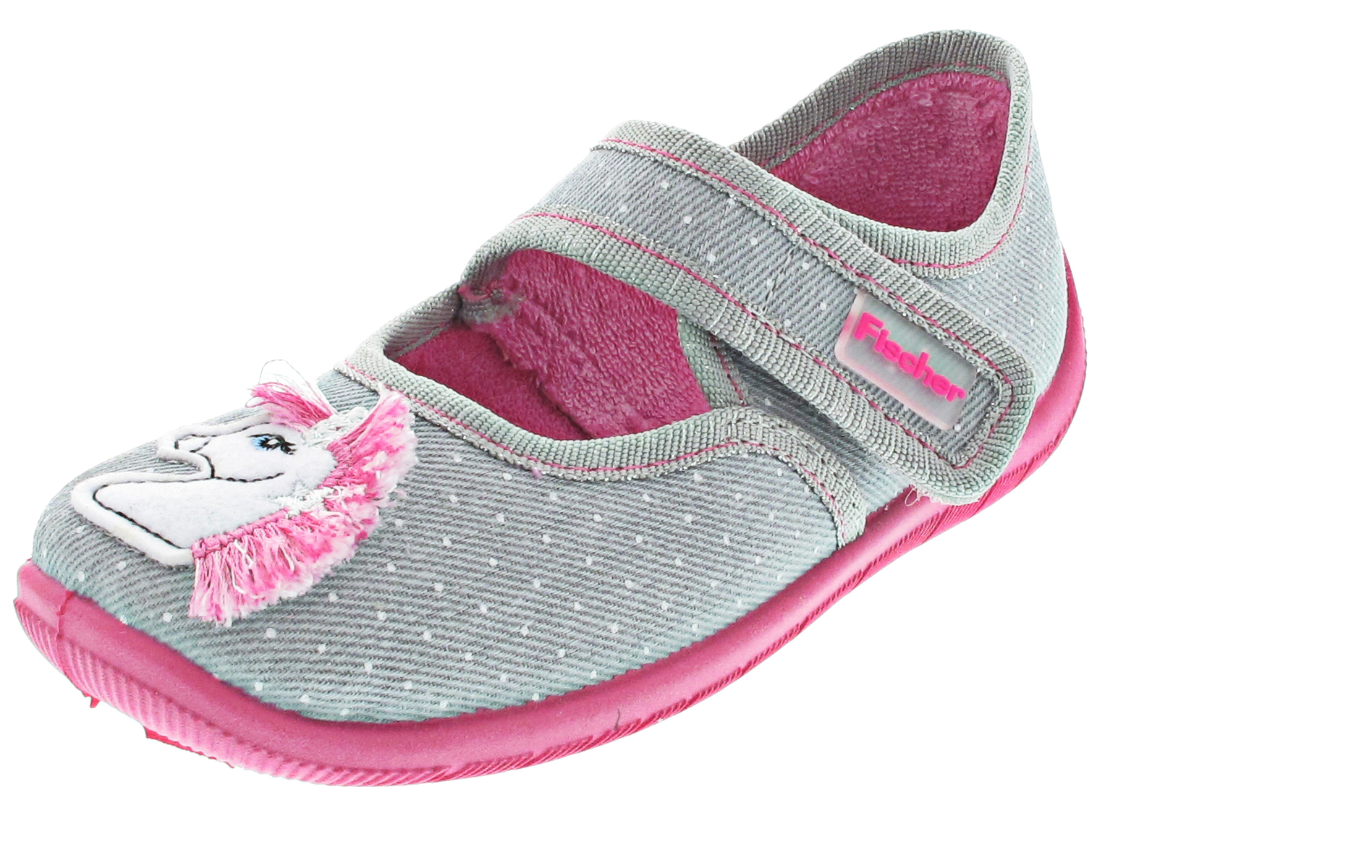 Fischer Markenschuhe Hausschuh grau