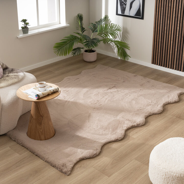 Hoogpolig vloerkleed - Comfy Supreme Wavy Taupe