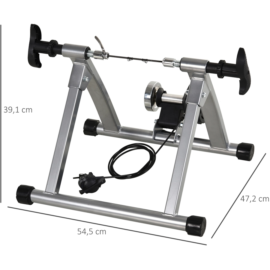 HOMCOM Heimtrainer mit Magnetbremse silber