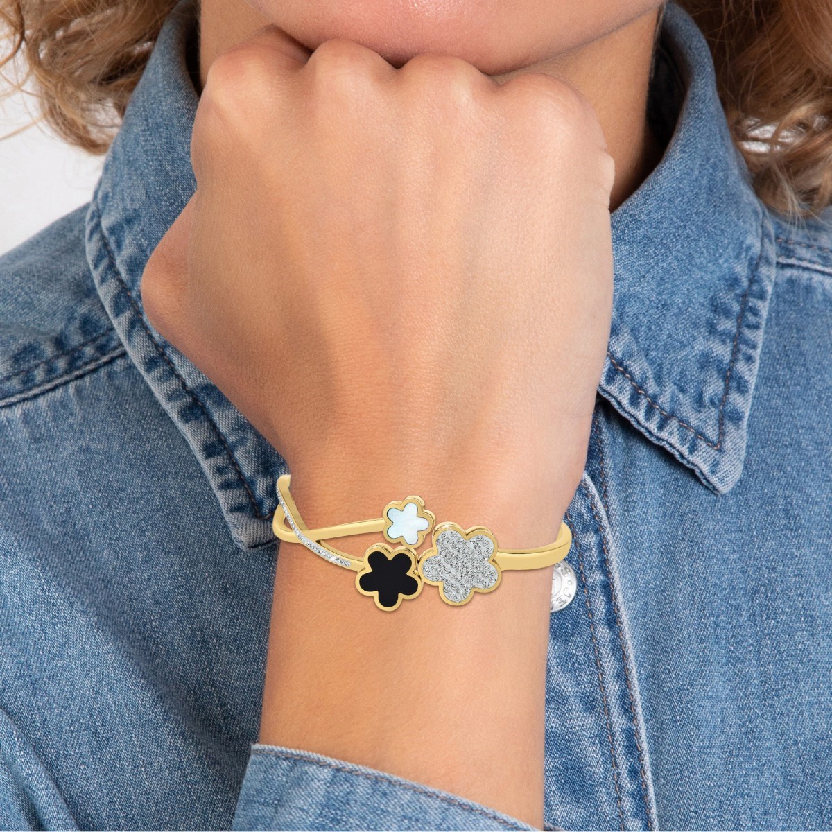 Bracelet fleurs par SC Bohème orné de Cristaux scintillants