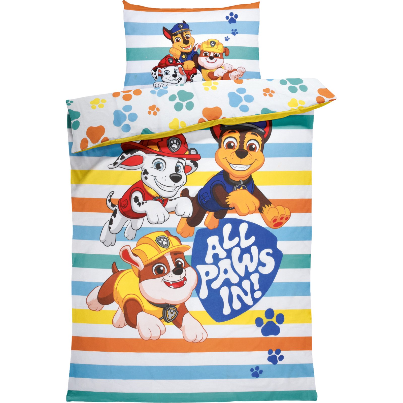 Bettwäsche Renforcé Paw Patrol grün-gelb
