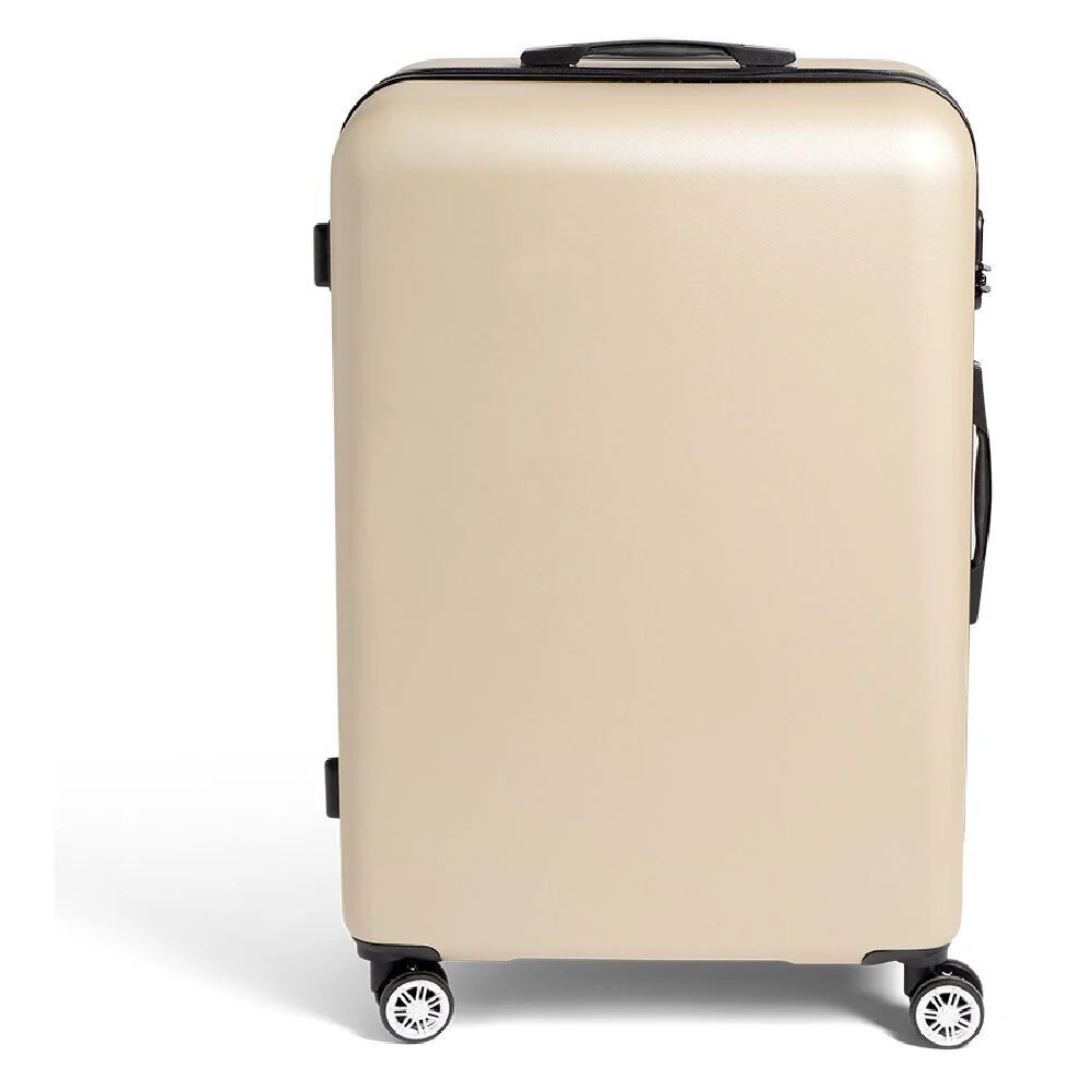 Valise cabine rigide trolley 4 roulettes 104L couleur ivoire