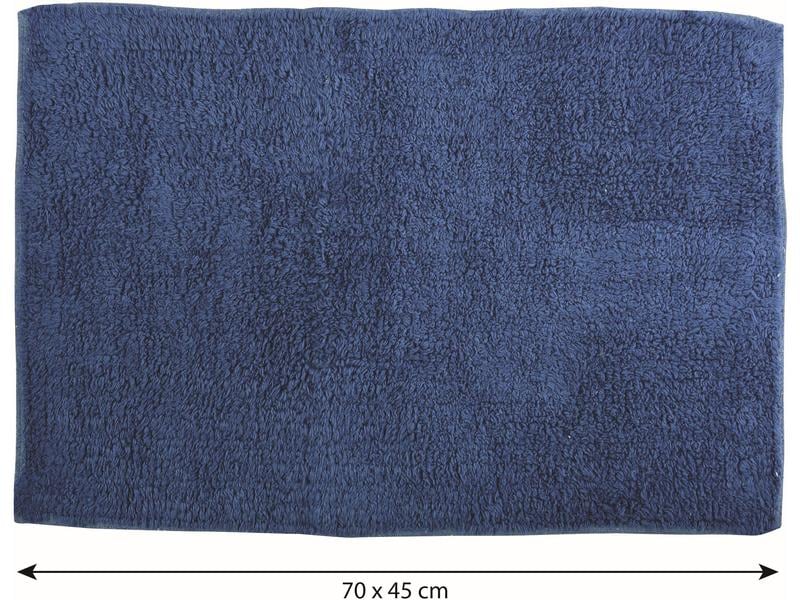 MSV Badteppich Dalija 45 x 70 cm, Dunkelblau Badematte aus hochwertiger Baumwolle