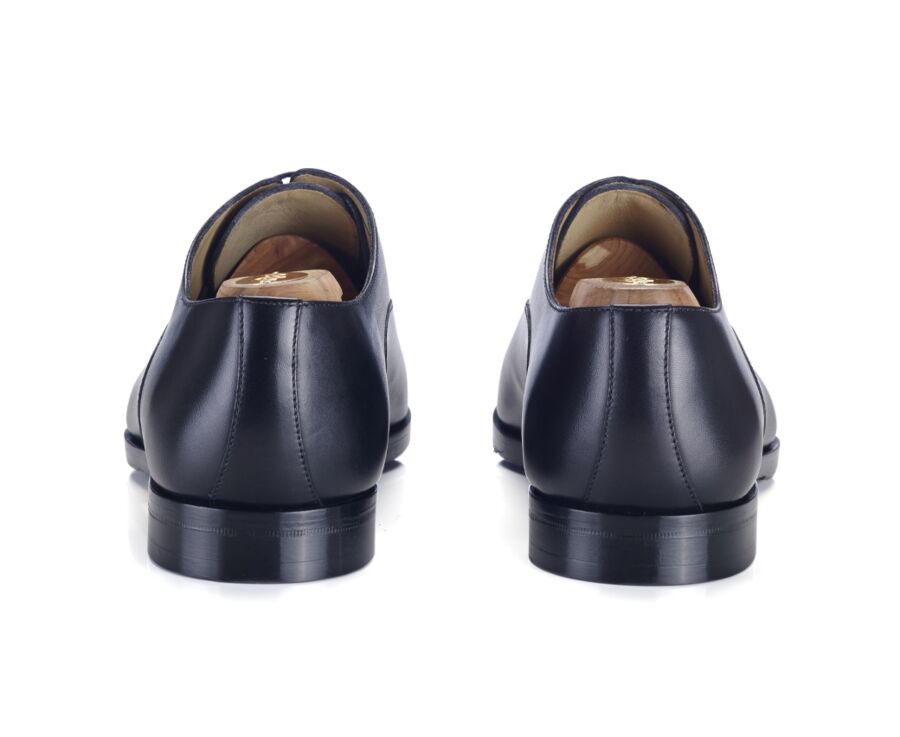 Richelieu noir patiné homme semelle cuir avec patin gomme - SPEZIA II PATIN