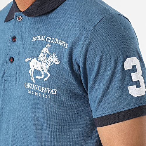 Polo Manches Courtes Bleu