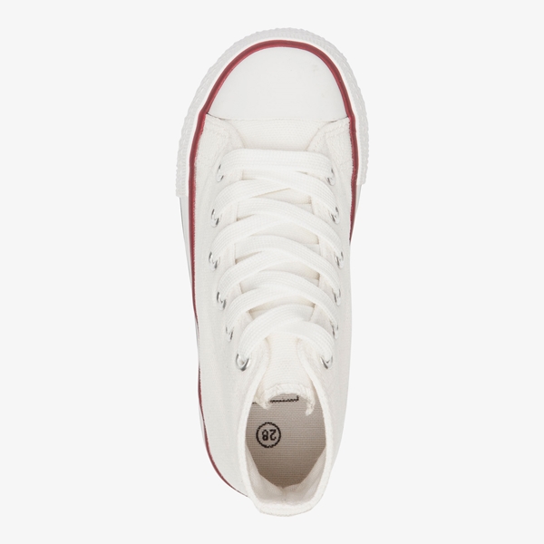 Hoge canvas kinder sneakers wit