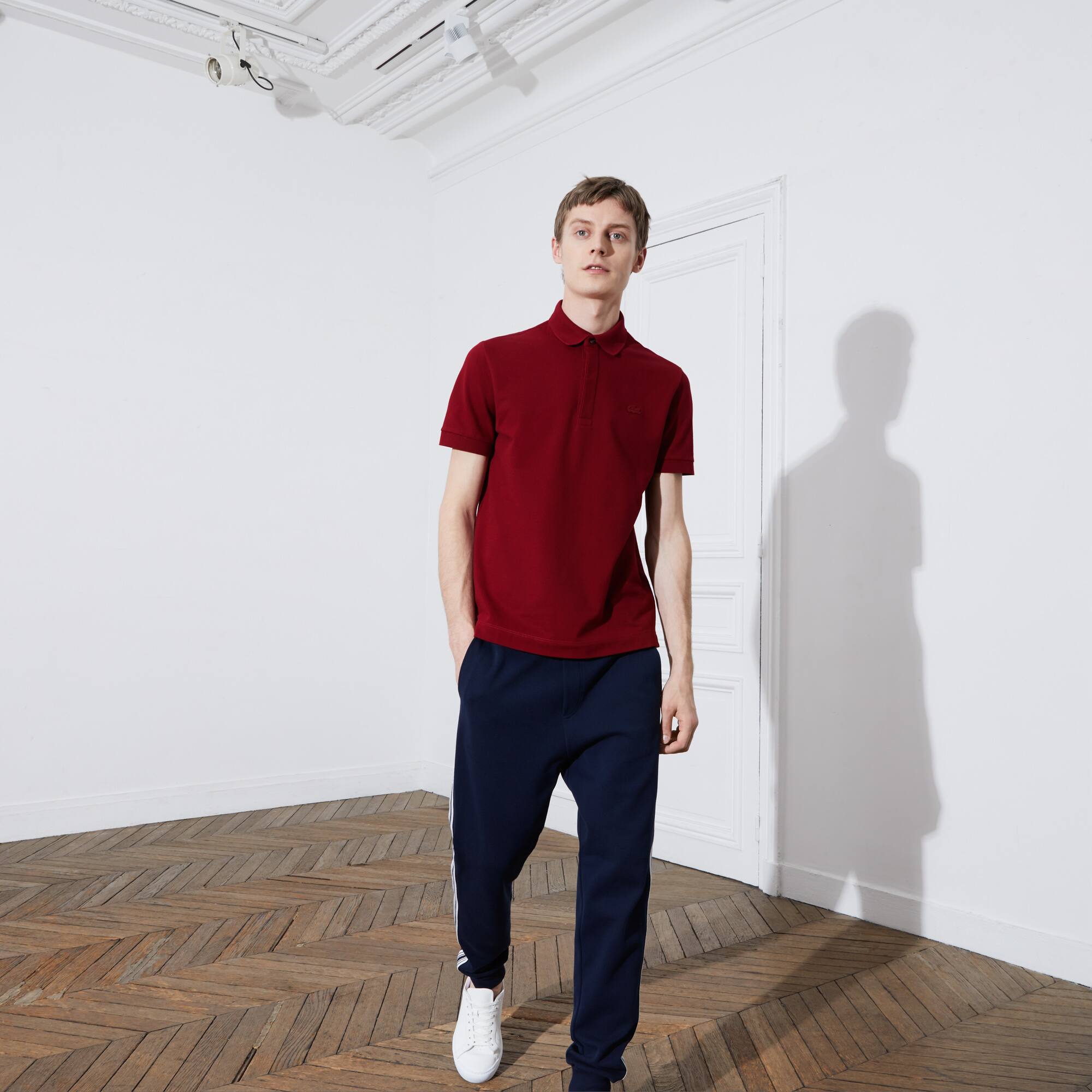 Smart Paris Stretch Cotton Piqué Poloshirt Kurze Ärmel - Rot - Lacoste - Herren