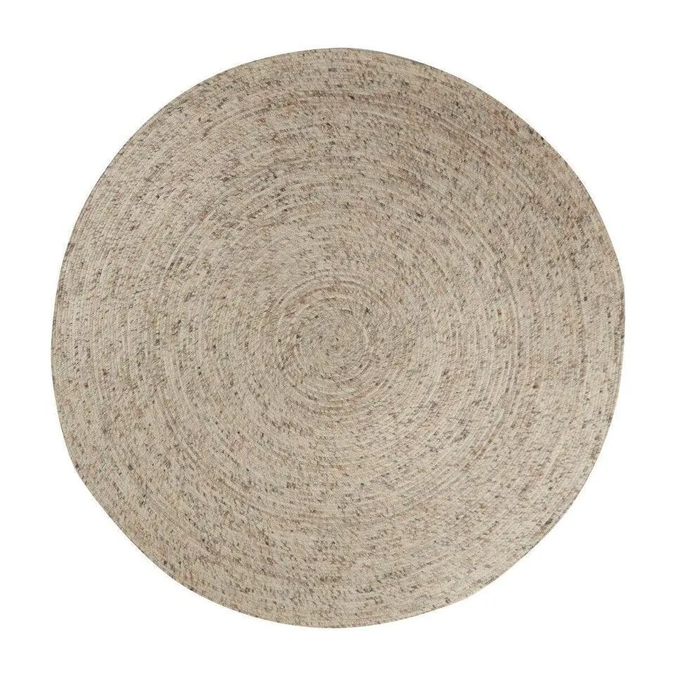 Interieur05 rond vloerkleed Gapo beige/wit - 220 x 220 cm