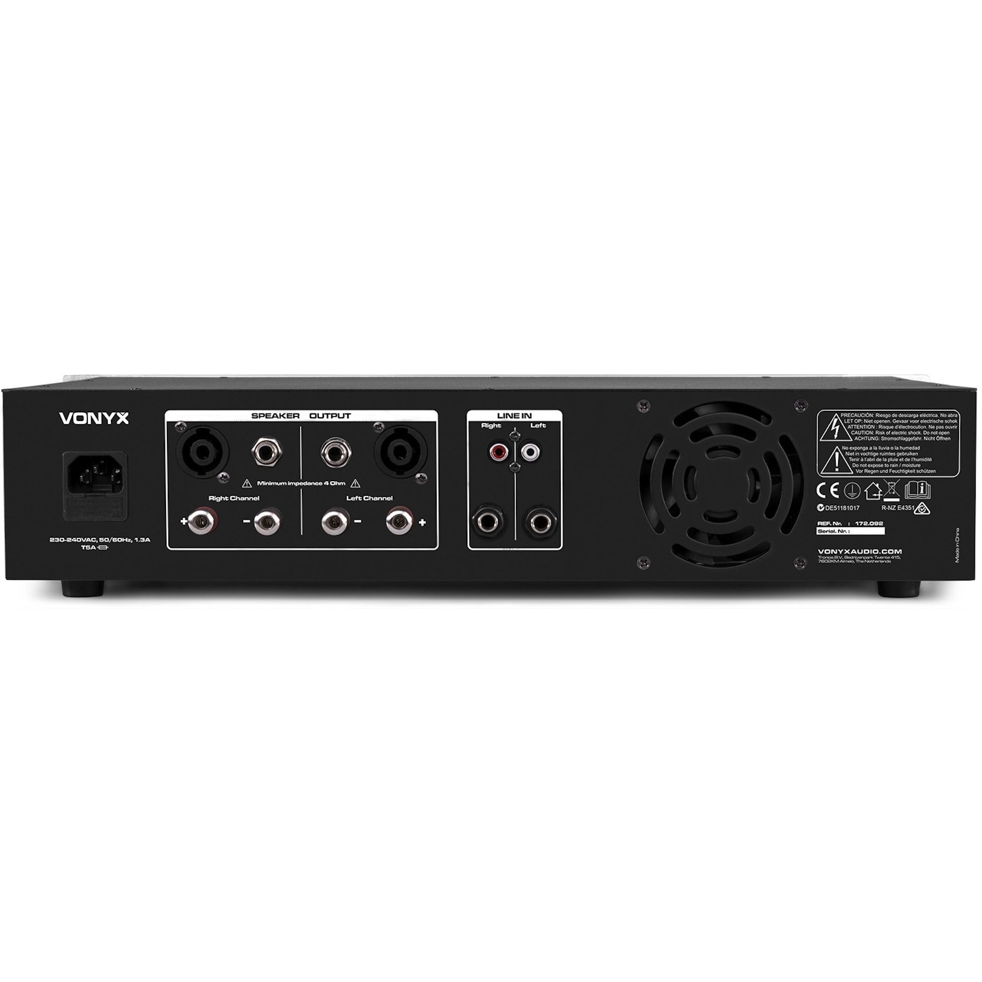 Vonyx VPA300 2x 150W versterker / mediaplayer met Bluetooth