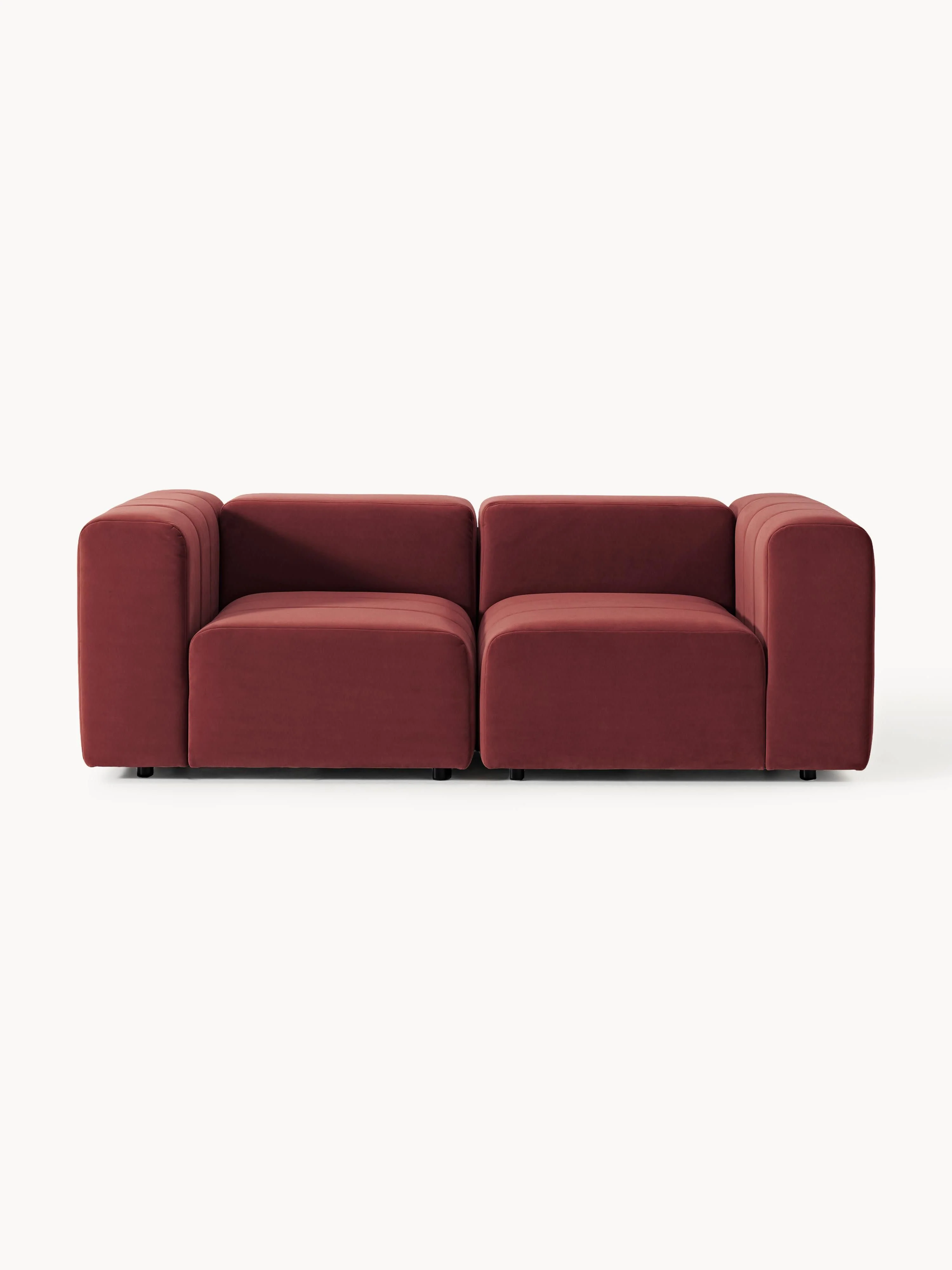 Modulaire fluwelen bank Lena (3-zits)