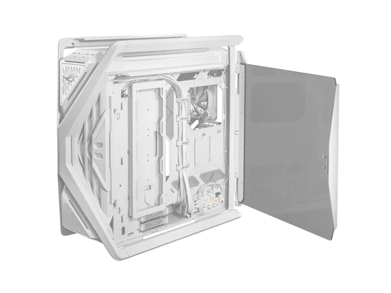ASUS ROG Hyperion GR701 - FT gaming - udvidet ATX - sidepanel med vindue (hærdet glas) - ingen strømforsyning - hvid - USB/Lyd