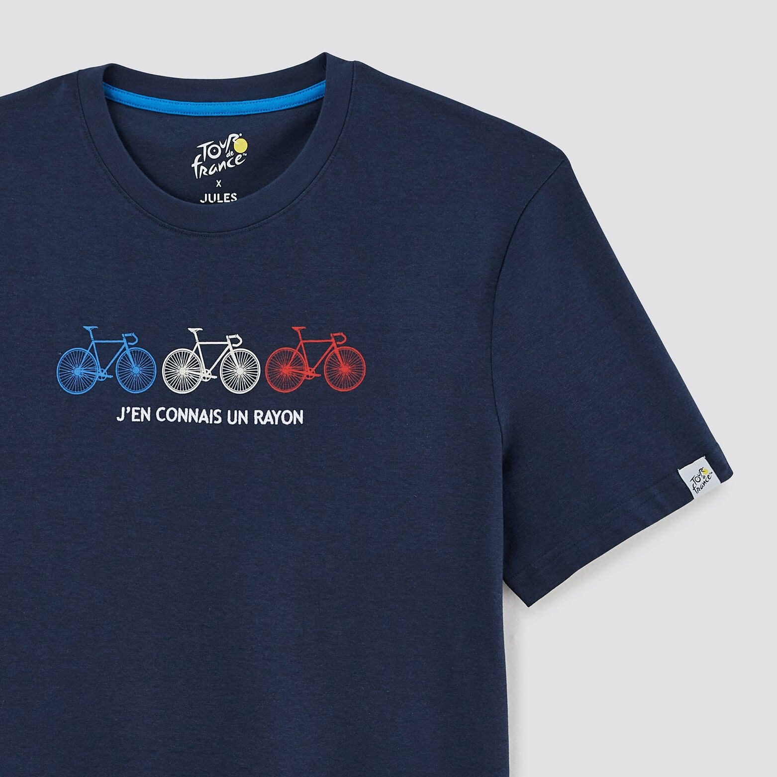 Tee-Shirt col rond licence Tour de France Bleu